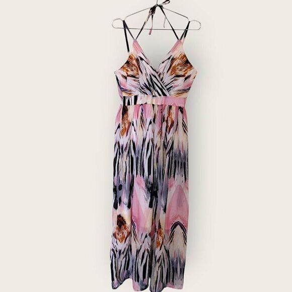 Harpa Womens Dress Sz Large Maxi Pink Blue Sundress  Glamourcore Princesscore - Picture 3 of 13